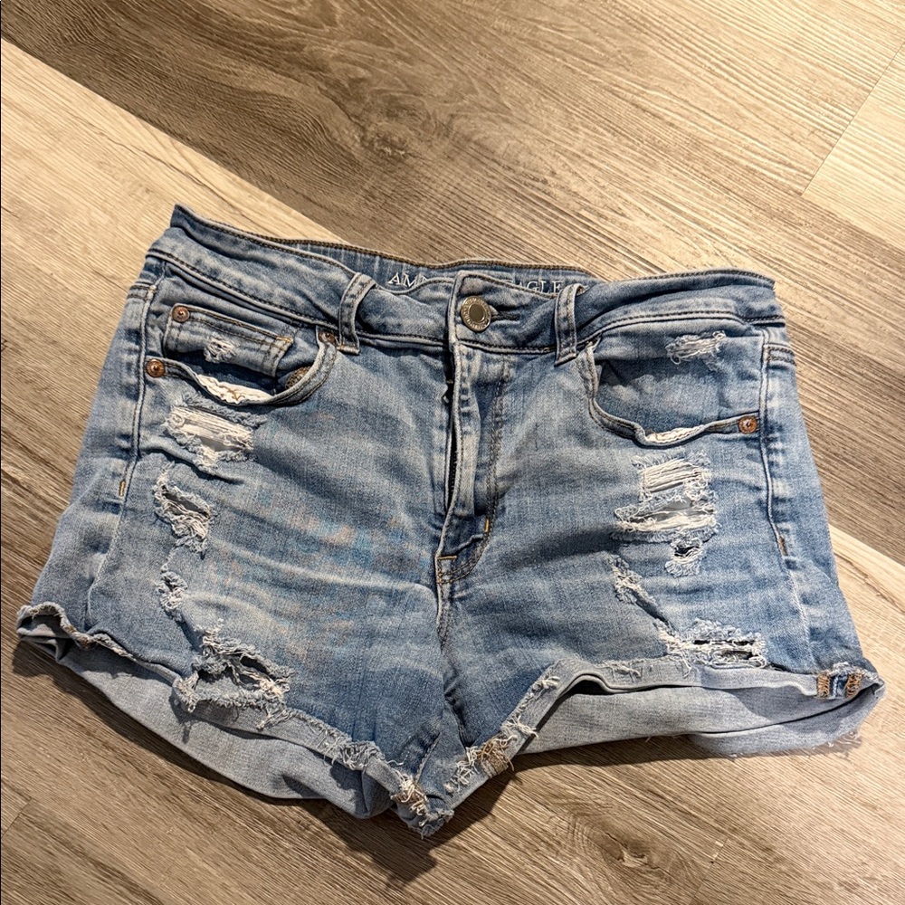 American eagle super stretch high rise shorts size 8